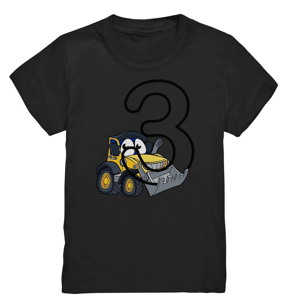 3. Geburtstag Outfit - Bagger - Kids Premium Shirt-3 Jahre,3.Geburtstag,Bagger,Bagger Geburtstag,Bagger T-Shirt,Baggerfahrer,drei Jahre alt,dreijährig,dritter Geburtstag,geburtstag,geburtstagsgeschenk,geburtstagsoutfit,Geburtstagsshirt,Geschenk,geschenkidee,jungen,Kindergeburtstag,kleinkind,mädchen,perfekte grafik,Radlader,trendy,unisex,wunderschönes Design