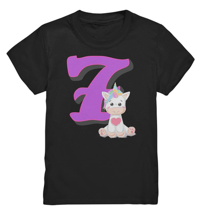 7. Geburtstag Outfit - Einhorn - Kids Premium Shirt-7 Jahre,7.geburtstag,einhorn,feier,geburtstag,geburtstagsbody,geburtstagsgeschenk,geburtstagsoutfit,Geschenk,Geschenkidee,großes mädchen,kleinkind,kurzarmbody,lieblingsteil,mädchen,perfekte grafik,sieben,siebter geburtstag,süßer body,trendy,unicorn,wunderschönes Design