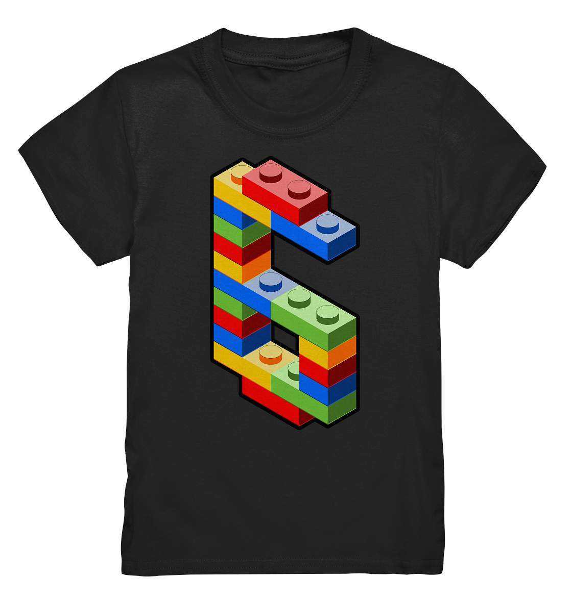 Bausteine 6. Geburtstag Outfit - Blockbaustein - Kids Premium Shirt-6 Jahre,6.Geburtstag,Bausteine,Blockbausteine,Duplo,Geburtstagsgeschenk,geburtstagsoutfit,jungen,kind,Klemmbausteine,Lego,mädchen,sechs Jahre alt,sechsjährig,sechster Geburtstag,Stapelsteine,unisex