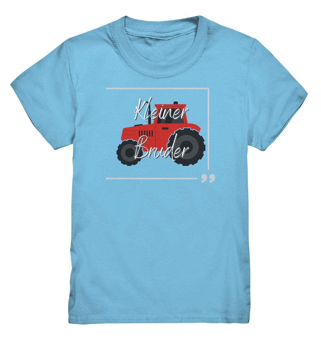 Kinder T-Shirt Geschwisterliebe - kleiner Bruder Traktor - Kids Premium Shirt-bruder,einmalig,Geschenk,geschenkidee,geschwister,geschwisterliebe,geschwisteroutfit,jungen,kleiner bruder,kleinkind,perfekte grafik,roter Traktor,Traktor entdecken,Traktoren,Traktorfan,trendy,wunderschönes Design