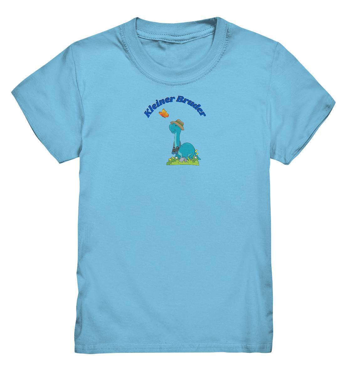 Geschwisterliebe - kleiner Bruder Dino - Kids Premium Shirt-brüder,dino entdecken,diplodocus,entdecker,fernglas,geschenkidee,geschwister,geschwisterliebe,geschwisteroutfit,kleiner bruder,Lieblingsbruder,safarihut