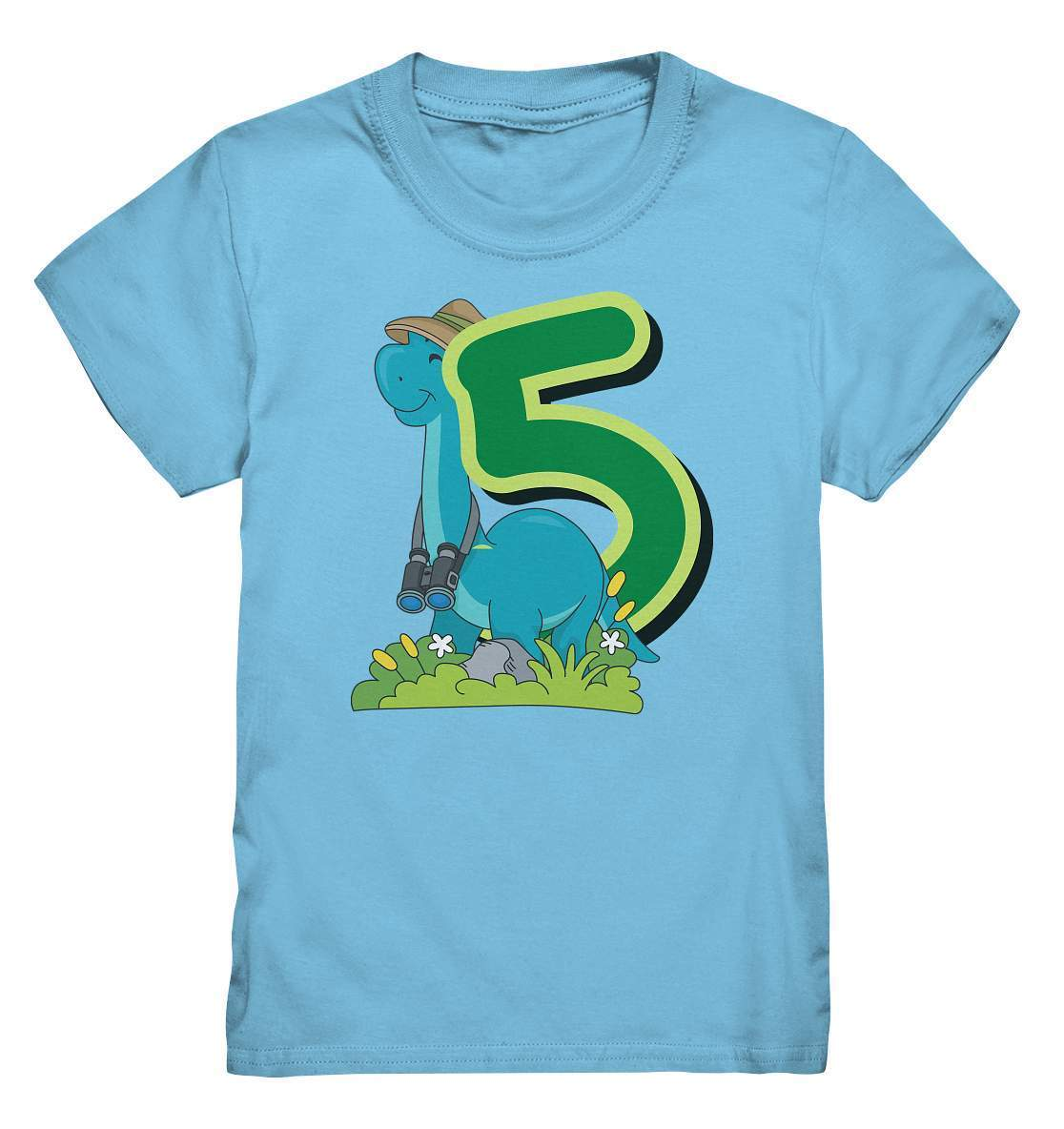 5. Geburtstag Outfit - Dino Geburtstagsshirt - Kids Premium Shirt-5 Jahre,5.geburtstag,blauer dino,cooles shirt,dino,dinofan,dinosaurier,geburtstag,geburtstagsoutfit,Geschenkidee,gruen,jungen,kinder T-Shirt,Kindergeburtstag,lieblingsteil,mädchen