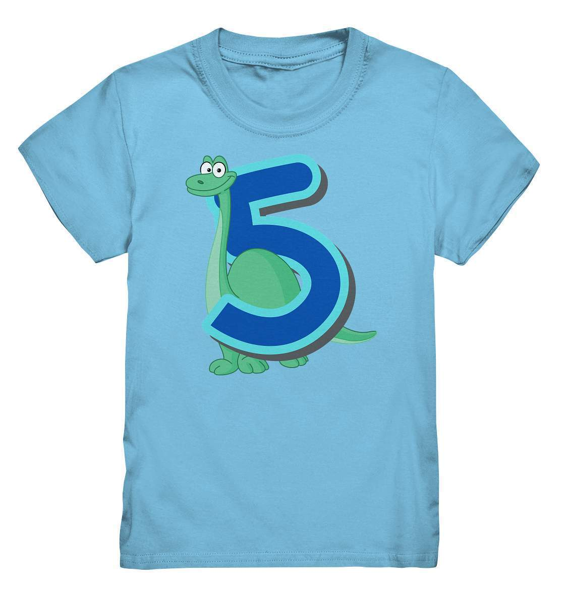 5. Geburtstag Outfit - Dino Geburtstagsshirt - Kids Premium Shirt-5 Jahre,5.geburtstag,blauer dino,dino,dinofan,dinosaurier,geburtstag,geburtstagsoutfit,geschenkidee,gruen,jungen,Kindergeburtstag,kleinkind,mädchen