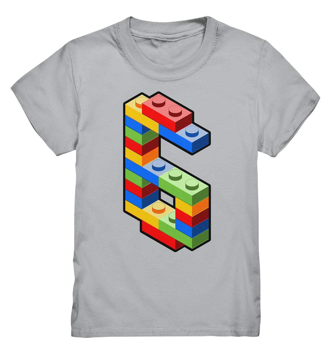 Bausteine 6. Geburtstag Outfit - Blockbaustein - Kids Premium Shirt-6 Jahre,6.Geburtstag,Bausteine,Blockbausteine,Duplo,Geburtstagsgeschenk,geburtstagsoutfit,jungen,kind,Klemmbausteine,Lego,mädchen,sechs Jahre alt,sechsjährig,sechster Geburtstag,Stapelsteine,unisex