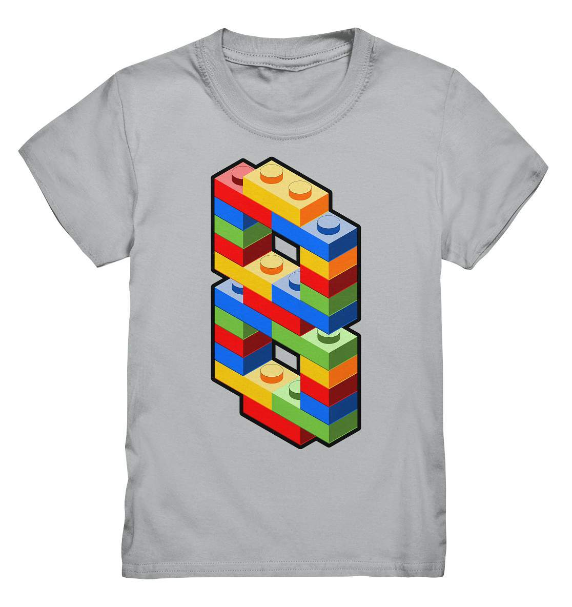 Bausteine 8. Geburtstag Outfit - Blockbaustein - Kids Premium Shirt-8 Jahre,8.Geburtstag,acht Jahre alt,achter Geburtstag,achtjährig,Bausteine,Blockbausteine,Duplo,Geburtstagsgeschenk,geburtstagsoutfit,jungen,kind,Klemmbausteine,Lego,mädchen,Stapelsteine,unisex