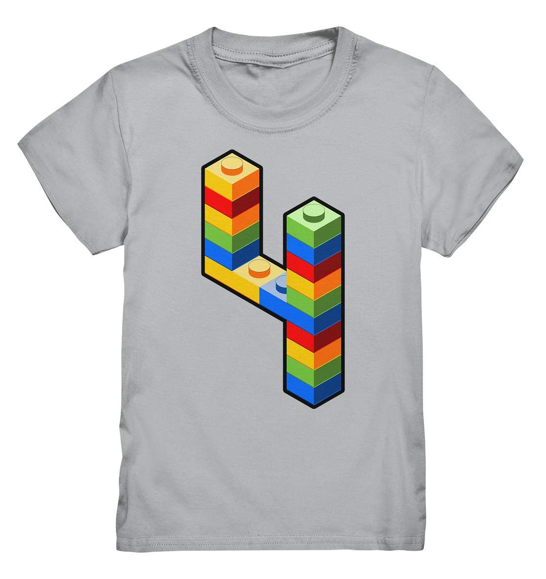 Bausteine 4. Geburtstag Outfit - Blockbaustein - Kids Premium Shirt-4 Jahre,4.Geburtstag,Bausteine,Blockbausteine,Duplo,Geburtstagsgeschenk,geburtstagsoutfit,jungen,kleinkind,Klemmbausteine,Lego,mädchen,Stapelsteine,unisex,vier Jahre alt,vierjährig,vierter Geburtstag