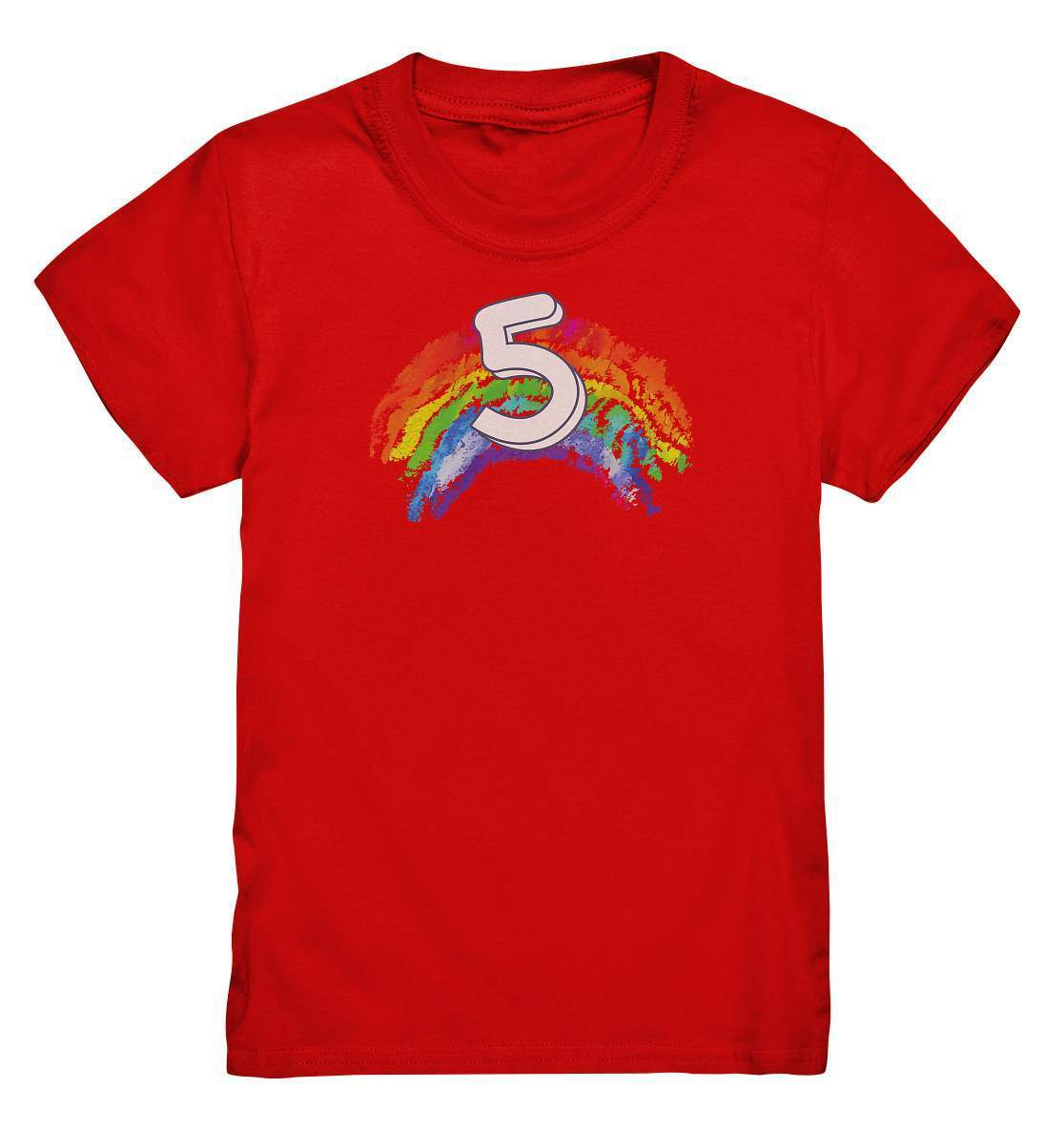 5. Geburtstag Outfit - Regenbogen - Kids Premium Shirt-5 Jahre,5.Geburtstag,bunt,bunter Regenbogen,farbspektrum regenbogen,fünf Jahre alt,fünfjährig,fünfter Geburtstag,geburtstag,geburtstagsgeschenk,geburtstagsoutfit,Geburtstagsshirt,Geschenk,geschenkidee,jungen,kind,Kindergeburtstag,mädchen,perfekte grafik,Rainbow,Regenbogen,trendy,unisex,wunderschönes Design