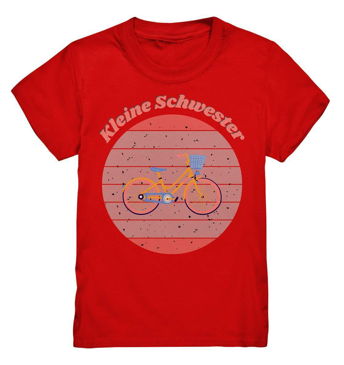 Geschwister Outfit - Kleine Schwester Fahrrad - Kids Premium Shirt-Fahrrad,Geschenk,Geschenkidee,geschwister,geschwister outfit,geschwisterliebe,Kleine schwester,liebe,lieblingsteil,mädchen,perfekte grafik,schwester,schwestern,stolze schwester,tochter,trendy,Vintage,Vintage style,wunderschönes Design