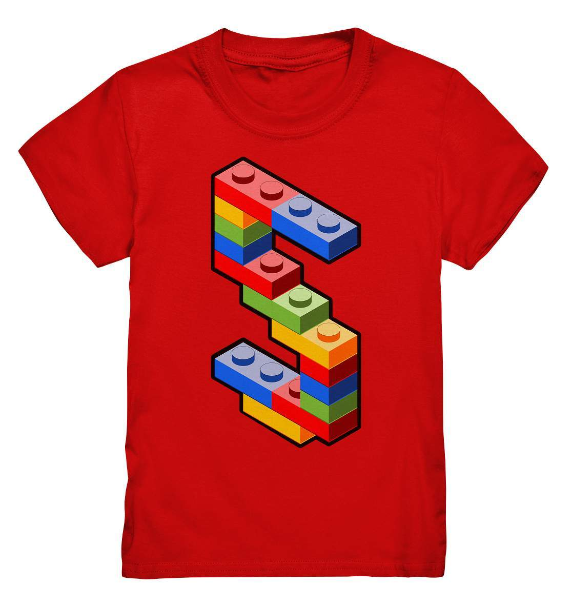 Bausteine 5. Geburtstag Outfit - Blockbaustein - Kids Premium Shirt-5 Jahre,5.Geburtstag,Bausteine,Blockbausteine,Duplo,fünf Jahre alt,fünfjährig,fünfter Geburtstag,Geburtstagsgeschenk,geburtstagsoutfit,jungen,kind,Klemmbausteine,Lego,mädchen,Stapelsteine,unisex