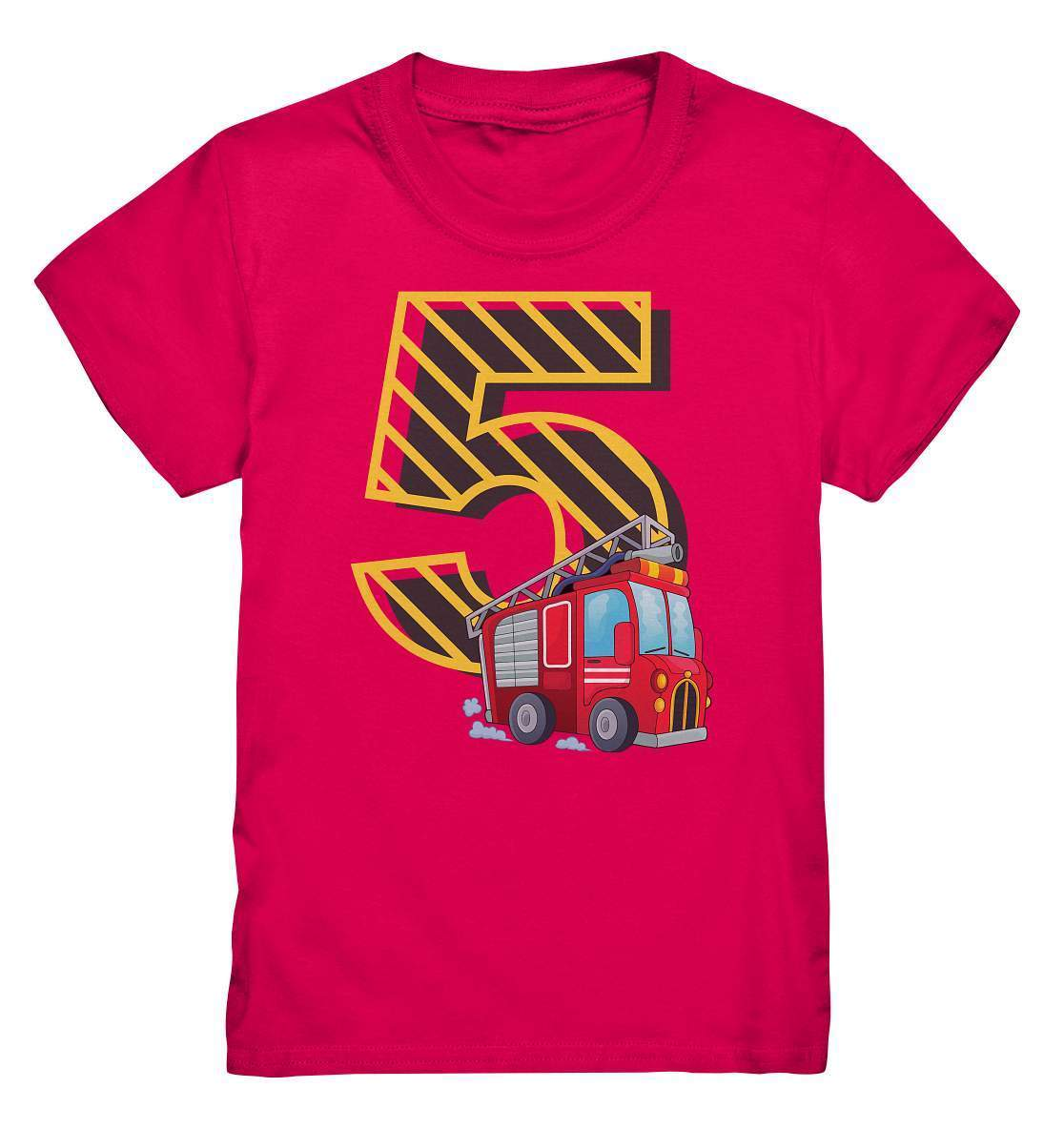 5. Geburtstag Outfit - Feuerwehr - Kids Premium Shirt-5 Jahre,5.Geburtstag,feuerwehr,feuerwehr t shirt,feuerwehrauto,feuerwehrlöschfahrzeug,feuerwehrnachwuchs,fünf Jahre alt,fünfjährig,fünfter Geburtstag,geburtstag,geburtstagsgeschenk,geburtstagsoutfit,Geschenk,geschenkidee,jungen,kind,mädchen,perfekte grafik,trendy,unisex,wunderschönes Design