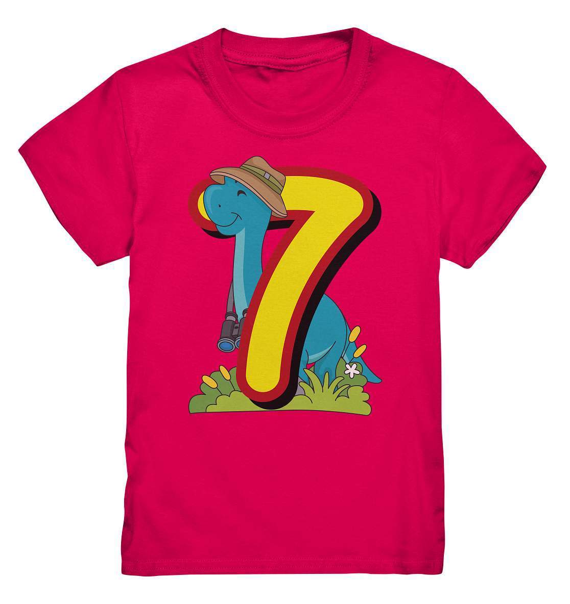 7. Geburtstag Outfit - Dino Geburtstagsshirt - Kids Premium Shirt-7 Jahre,7.geburtstag,blauer dino,dino,dinofan,dinosaurier,geburtstag,geburtstagsoutfit,geschenkidee,jungen,Kinder T-Shirt,Kindergeburtstag,kleinkind,mädchen