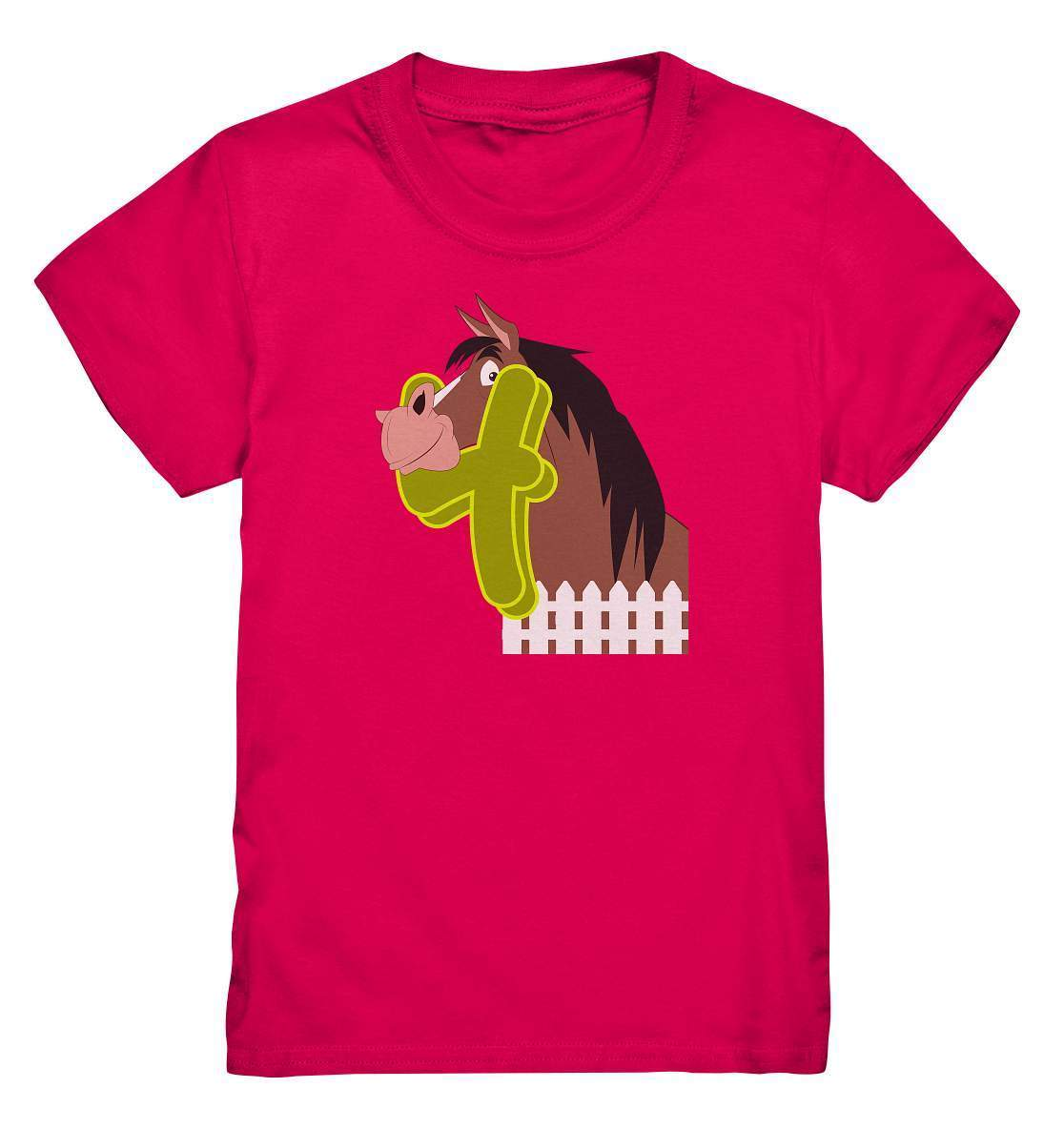 4. Geburtstag Outfit - Pferde - Kids Premium Shirt-4 Jahre,4.Geburtstag,Geburtstag,Geburtstagsgeschenk,geburtstagsoutfit,Geburtstagsshirt,Horse,Kindergeburtstag,kleinkind,Pferd,Pferde,Pferde Geburtstag,Pferdefan,Pferdenarr,Reiter,Reiterin,unisex,vier Jahre alt,vierjährig,vierter Geburtstag