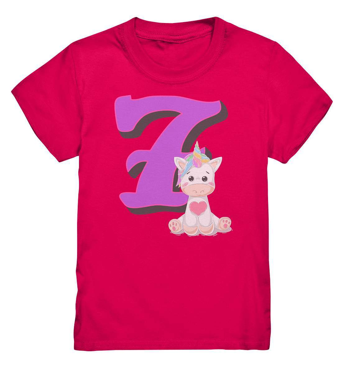 7. Geburtstag Outfit - Einhorn - Kids Premium Shirt-7 Jahre,7.geburtstag,einhorn,feier,geburtstag,geburtstagsbody,geburtstagsgeschenk,geburtstagsoutfit,Geschenk,Geschenkidee,großes mädchen,kleinkind,kurzarmbody,lieblingsteil,mädchen,perfekte grafik,sieben,siebter geburtstag,süßer body,trendy,unicorn,wunderschönes Design