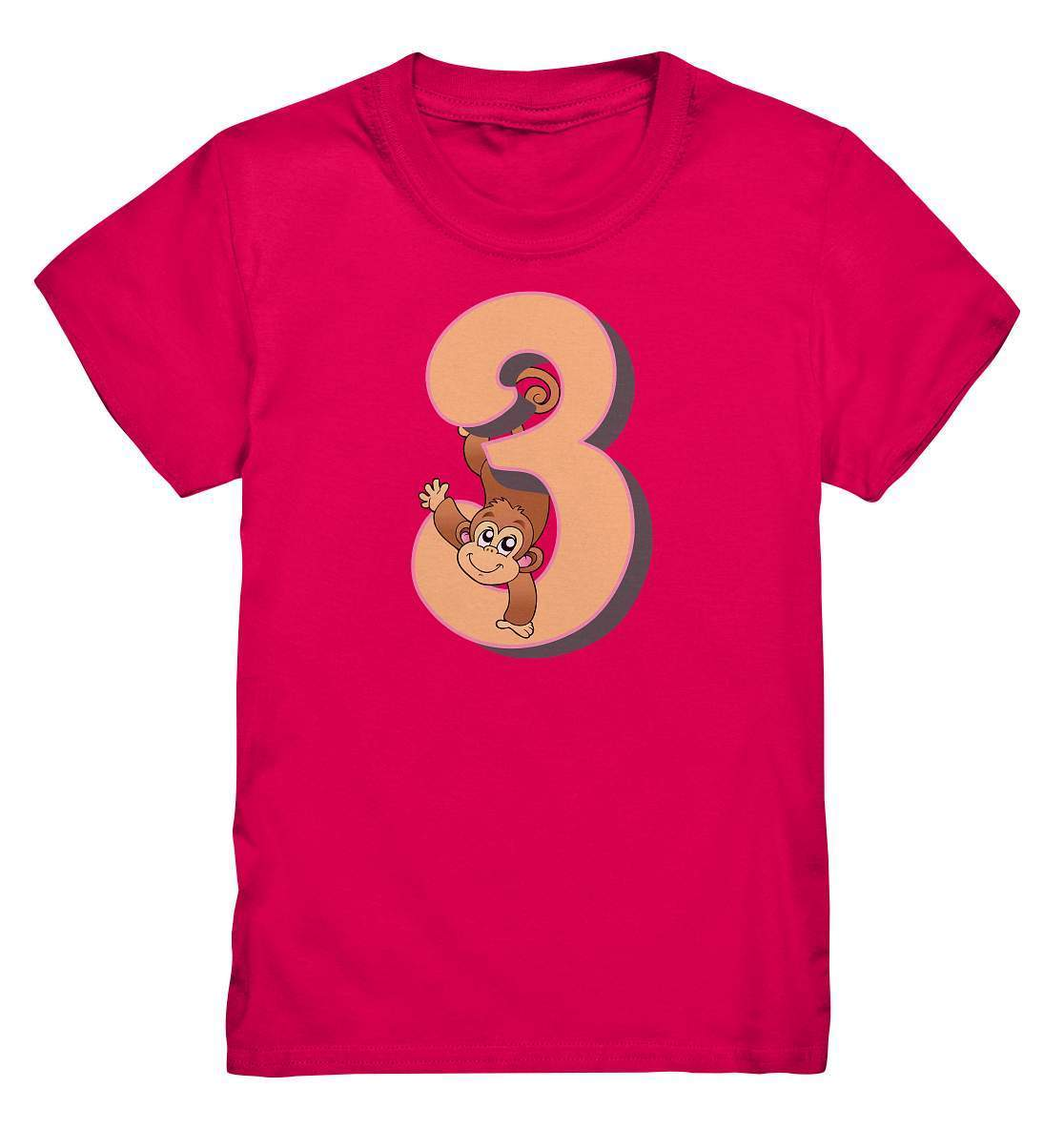 3. Geburtstag Outfit - Wildlife Affe - Kids Premium Shirt-3 Jahre,3.geburtstag,affe,drei Jahre alt,dreijährig,dritter geburtstag,geburtstag,Geburtstagsfeier,Geburtstagsgeschenk,geburtstagsoutfit,Geburtstagsparty,jungen,Kindergeburtstag,kleinkind,mädchen,safari,unisex,wildlife