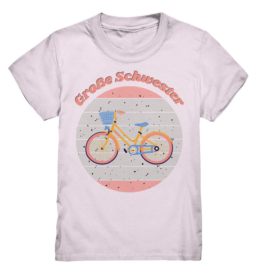 Geschwister Outfit - Große Schwester Fahrrad - Kids Premium Shirt-Fahrrad,Geschenk,Geschenkidee,geschwister,geschwister outfit,geschwisterliebe,Große schwester,liebe,lieblingsteil,mädchen,perfekte grafik,schwester,schwestern,stolze schwester,tochter,trendy,Vintage,Vintage style,wunderschönes Design