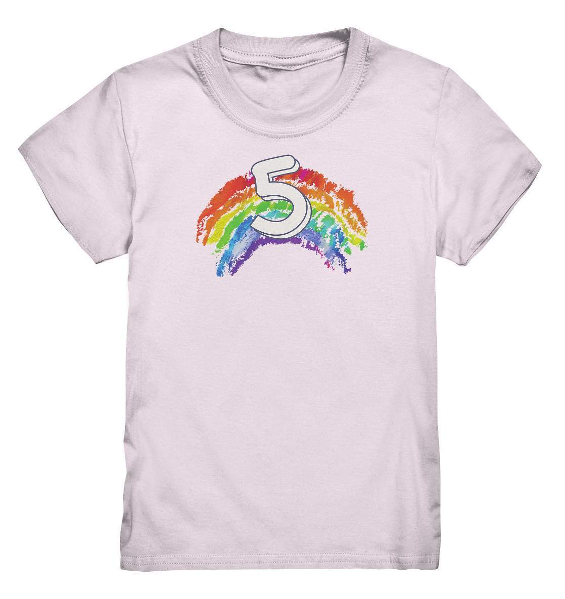 5. Geburtstag Outfit - Regenbogen - Kids Premium Shirt-5 Jahre,5.Geburtstag,bunt,bunter Regenbogen,farbspektrum regenbogen,fünf Jahre alt,fünfjährig,fünfter Geburtstag,geburtstag,geburtstagsgeschenk,geburtstagsoutfit,Geburtstagsshirt,Geschenk,geschenkidee,jungen,kind,Kindergeburtstag,mädchen,perfekte grafik,Rainbow,Regenbogen,trendy,unisex,wunderschönes Design