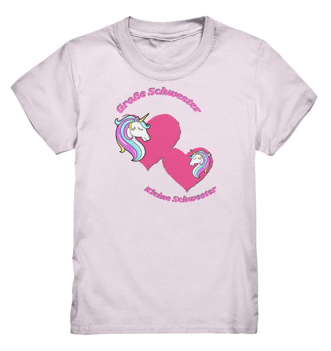 Geschwister Outfit - Schwestern Einhorn - Kids Premium Shirt-einhorn,einhornfan,Geschenk,Geschenkidee,geschwister,geschwisterliebe,große schwester,herz,liebe,lieblingsteil,mädchen,perfekte grafik,schwester,stolze schwester,trendy,unicorn,wunderschönes Design