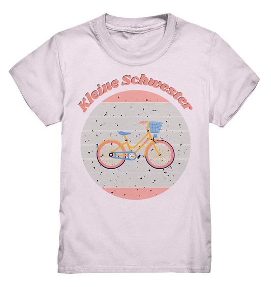 Geschwister Outfit - Kleine Schwester Fahrrad - Kids Premium Shirt-Fahrrad,Geschenk,Geschenkidee,geschwister,geschwister outfit,geschwisterliebe,Kleine schwester,liebe,lieblingsteil,mädchen,perfekte grafik,schwester,schwestern,stolze schwester,tochter,trendy,Vintage,Vintage style,wunderschönes Design