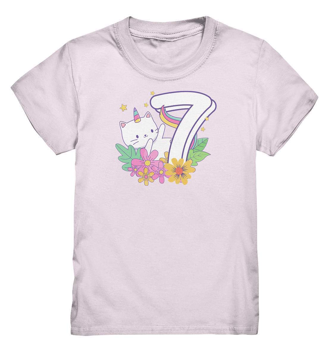 7. Geburtstag Outfit - Regenbogen - Kids Premium Shirt-7 Jahre,7.Geburtstag,bunt,bunter Regenbogen,Einhorn Katze,farbspektrum regenbogen,geburtstag,geburtstagsgeschenk,geburtstagsoutfit,Geburtstagsshirt,Geschenk,geschenkidee,jungen,kind,Kindergeburtstag,mädchen,perfekte grafik,Rainbow,Regenbogen,Regenbogen Katze,sieben Jahre alt,siebenjährig,siebenter Geburtstag,trendy,unisex,wunderschönes Design