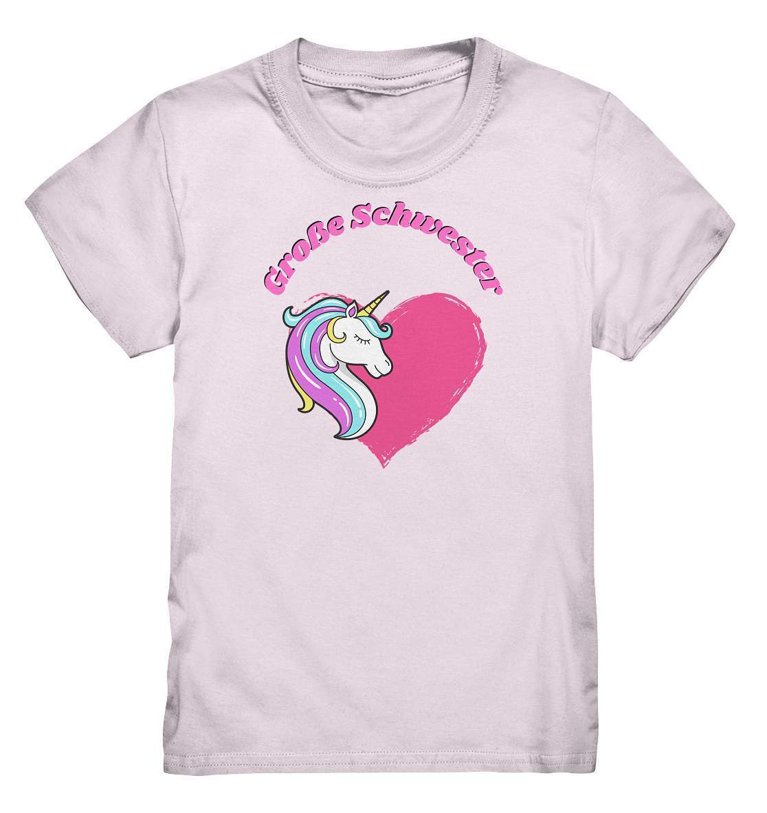 Geschwister Outfit - Große Schwester Einhorn - Kids Premium Shirt-einhorn,einhornfan,Geschenk,Geschenkidee,geschwister,geschwisterliebe,große schwester,herz,liebe,lieblingsteil,mädchen,perfekte grafik,schwester,stolze schwester,trendy,unicorn,wunderschönes Design