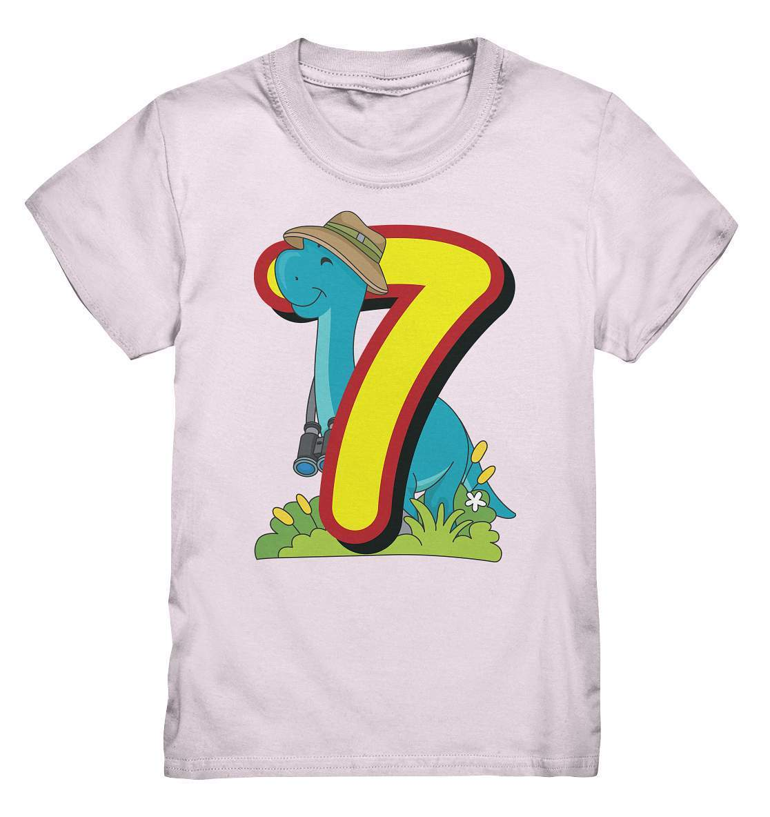 7. Geburtstag Outfit - Dino Geburtstagsshirt - Kids Premium Shirt-7 Jahre,7.geburtstag,blauer dino,dino,dinofan,dinosaurier,geburtstag,geburtstagsoutfit,geschenkidee,jungen,Kinder T-Shirt,Kindergeburtstag,kleinkind,mädchen