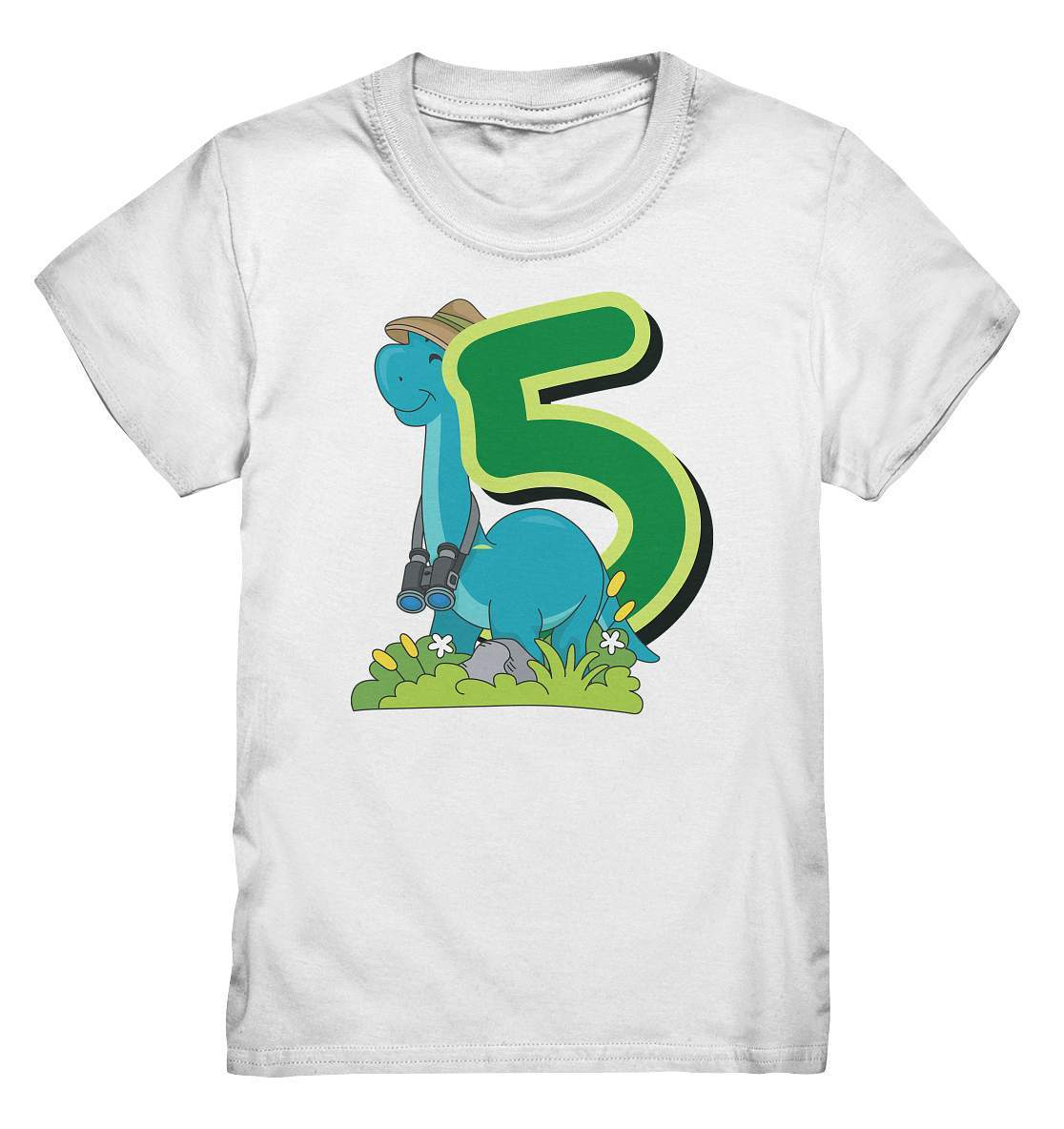 5. Geburtstag Outfit - Dino Geburtstagsshirt - Kids Premium Shirt-5 Jahre,5.geburtstag,blauer dino,cooles shirt,dino,dinofan,dinosaurier,geburtstag,geburtstagsoutfit,Geschenkidee,gruen,jungen,kinder T-Shirt,Kindergeburtstag,lieblingsteil,mädchen