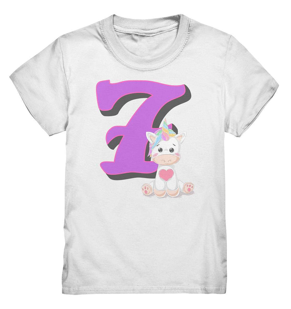 7. Geburtstag Outfit - Einhorn - Kids Premium Shirt-7 Jahre,7.geburtstag,einhorn,feier,geburtstag,geburtstagsbody,geburtstagsgeschenk,geburtstagsoutfit,Geschenk,Geschenkidee,großes mädchen,kleinkind,kurzarmbody,lieblingsteil,mädchen,perfekte grafik,sieben,siebter geburtstag,süßer body,trendy,unicorn,wunderschönes Design