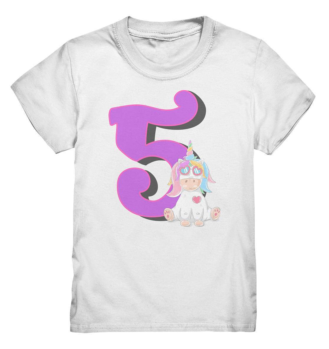 5. Geburtstag Outfit - Einhorn - Kids Premium Shirt-5 Jahre,5.geburtstag,einhorn,feier,fünf,fünfter geburtstag,geburtstag,geburtstagsbody,geburtstagsgeschenk,geburtstagsoutfit,Geschenk,Geschenkidee,großes mädchen,kleinkind,kurzarmbody,lieblingsteil,mädchen,perfekte grafik,süßer body,trendy,unicorn,wunderschönes Design