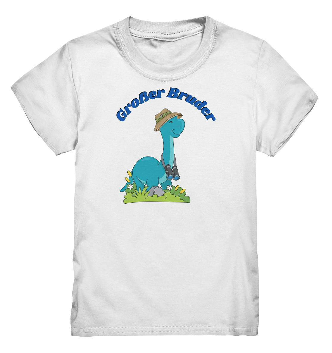 Geschwister Outfit - Großer Bruder Dino - Kids Premium Shirt-bruder,dino entdecken,dinofan,diplodocus,entdecker,fernglas,Geschenk,Geschenkidee,geschwister,geschwisterliebe,großer bruder,jungen,lieblingsteil,perfekte grafik,safarihut,trendy,wunderschönes Design