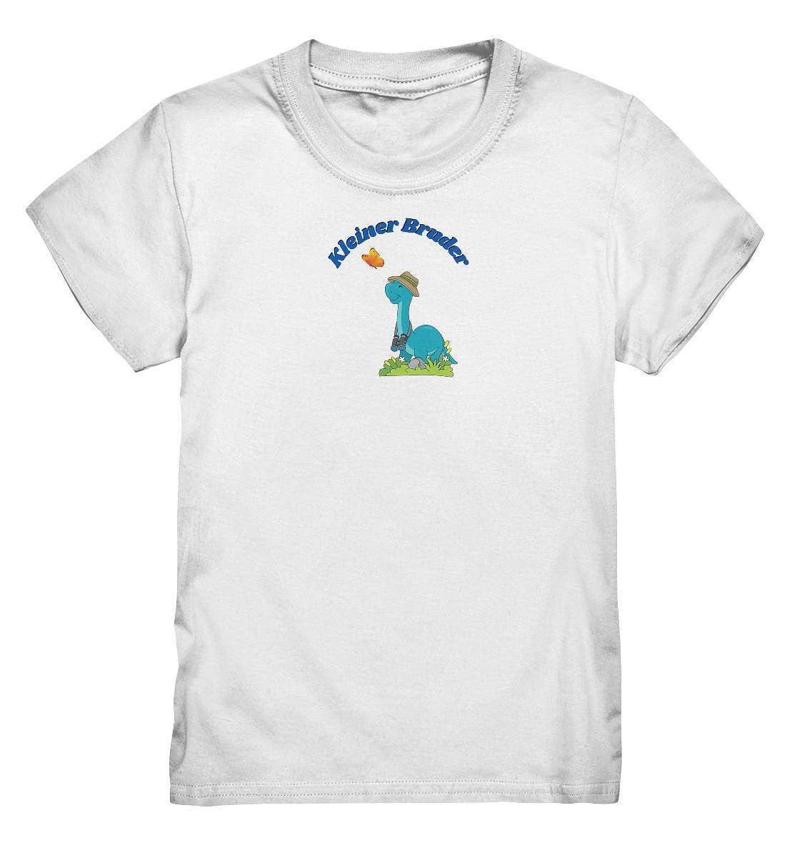 Geschwisterliebe - kleiner Bruder Dino - Kids Premium Shirt-brüder,dino entdecken,diplodocus,entdecker,fernglas,geschenkidee,geschwister,geschwisterliebe,geschwisteroutfit,kleiner bruder,Lieblingsbruder,safarihut