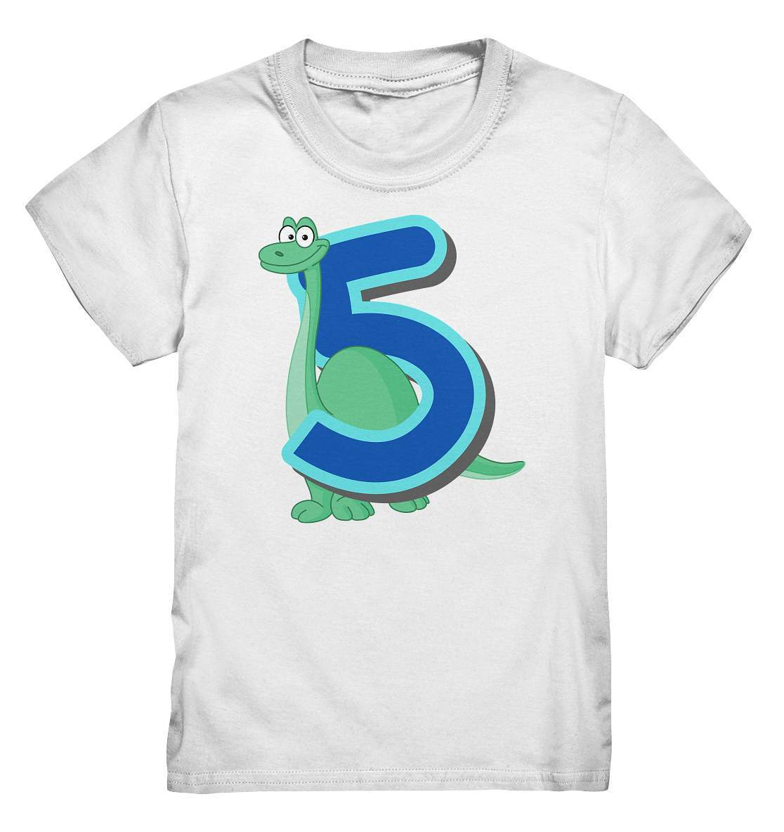 5. Geburtstag Outfit - Dino Geburtstagsshirt - Kids Premium Shirt-5 Jahre,5.geburtstag,blauer dino,dino,dinofan,dinosaurier,geburtstag,geburtstagsoutfit,geschenkidee,gruen,jungen,Kindergeburtstag,kleinkind,mädchen