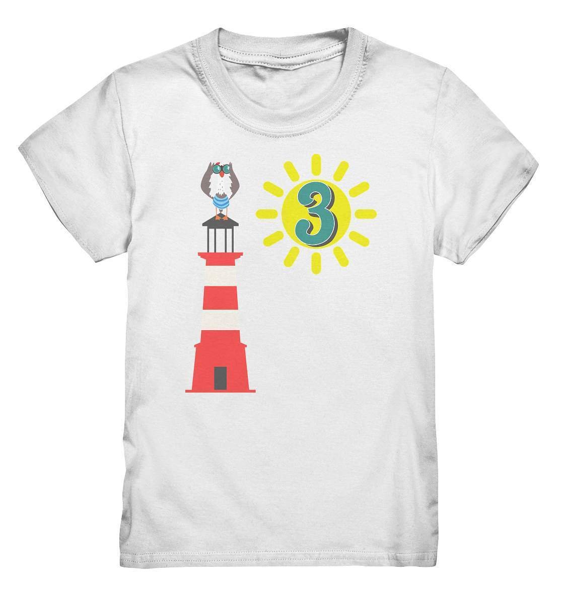 3. Geburtstag Outfit - Maritim Leuchtturm - Kids Premium Shirt-3 Jahre,3.geburtstag,drei Jahre alt,dreijährig,dritter geburtstag,fernglas,geburtstag,Geburtstagsgeschenk,geburtstagsoutfit,jungen,kleinkind,leuchtturm,maritim,mädchen,möwe,seefahrer,sonne,unisex