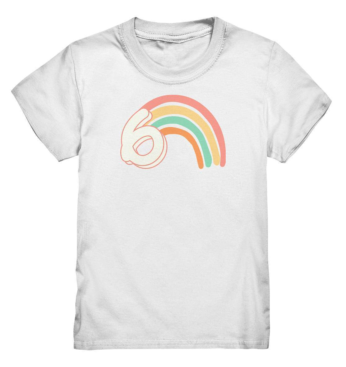 6. Geburtstag Outfit - Regenbogen - Kids Premium Shirt-6 Jahre,6.Geburtstag,bunt,bunter Regenbogen,farbspektrum regenbogen,geburtstag,geburtstagsgeschenk,geburtstagsoutfit,Geburtstagsshirt,Geschenk,geschenkidee,jungen,kind,Kindergeburtstag,mädchen,perfekte grafik,Rainbow,Regenbogen,sechs Jahre alt,sechsjährig,sechster Geburtstag,trendy,unisex,wunderschönes Design