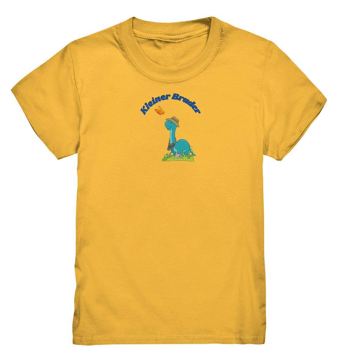 Geschwisterliebe - kleiner Bruder Dino - Kids Premium Shirt-brüder,dino entdecken,diplodocus,entdecker,fernglas,geschenkidee,geschwister,geschwisterliebe,geschwisteroutfit,kleiner bruder,Lieblingsbruder,safarihut