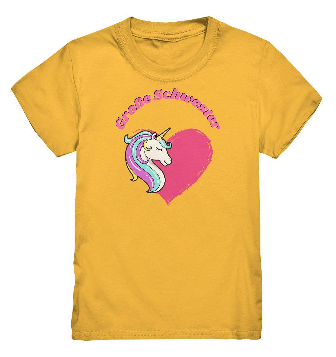 Geschwister Outfit - Große Schwester Einhorn - Kids Premium Shirt-einhorn,einhornfan,Geschenk,Geschenkidee,geschwister,geschwisterliebe,große schwester,herz,liebe,lieblingsteil,mädchen,perfekte grafik,schwester,stolze schwester,trendy,unicorn,wunderschönes Design