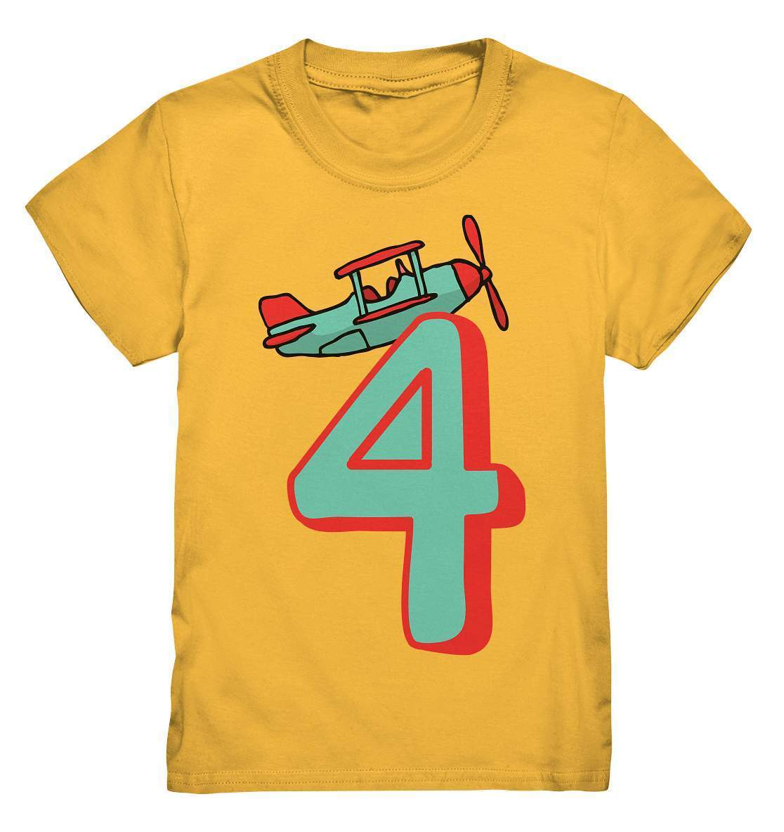 4. Geburtstag Outfit - Flugzeug - Kids Premium Shirt-4 Jahre,4.Geburtstag,flieger,Flugzeug,flugzeugfan,flugzeugshirt,geburtstag,geburtstagsgeschenk,geburtstagsoutfit,Geburtstagsshirt,Geschenk,geschenkidee,jungen,Kindergeburtstag,kleinkind,modellflugzeug,mädchen,perfekte grafik,trendy,unisex,vier Jahre alt,vierjährig,vierter Geburtstag,wunderschönes Design