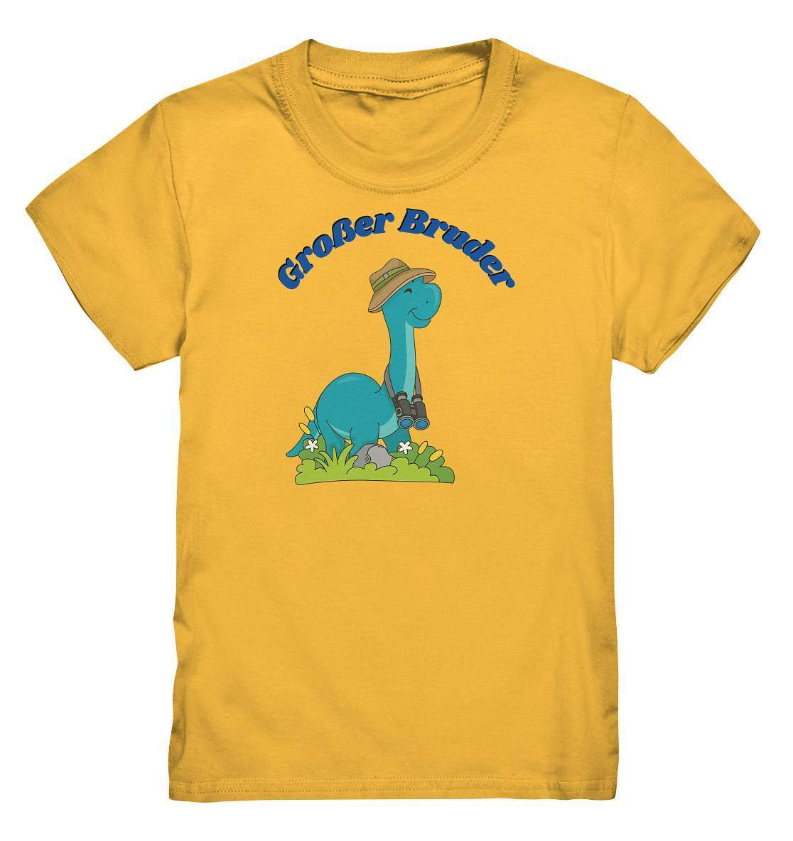 Geschwister Outfit - Großer Bruder Dino - Kids Premium Shirt-bruder,dino entdecken,dinofan,diplodocus,entdecker,fernglas,Geschenk,Geschenkidee,geschwister,geschwisterliebe,großer bruder,jungen,lieblingsteil,perfekte grafik,safarihut,trendy,wunderschönes Design