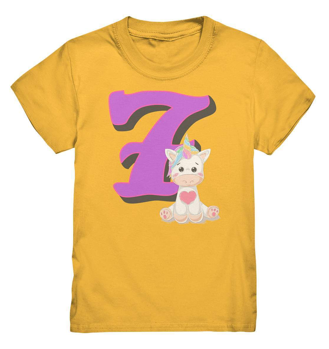 7. Geburtstag Outfit - Einhorn - Kids Premium Shirt-7 Jahre,7.geburtstag,einhorn,feier,geburtstag,geburtstagsbody,geburtstagsgeschenk,geburtstagsoutfit,Geschenk,Geschenkidee,großes mädchen,kleinkind,kurzarmbody,lieblingsteil,mädchen,perfekte grafik,sieben,siebter geburtstag,süßer body,trendy,unicorn,wunderschönes Design