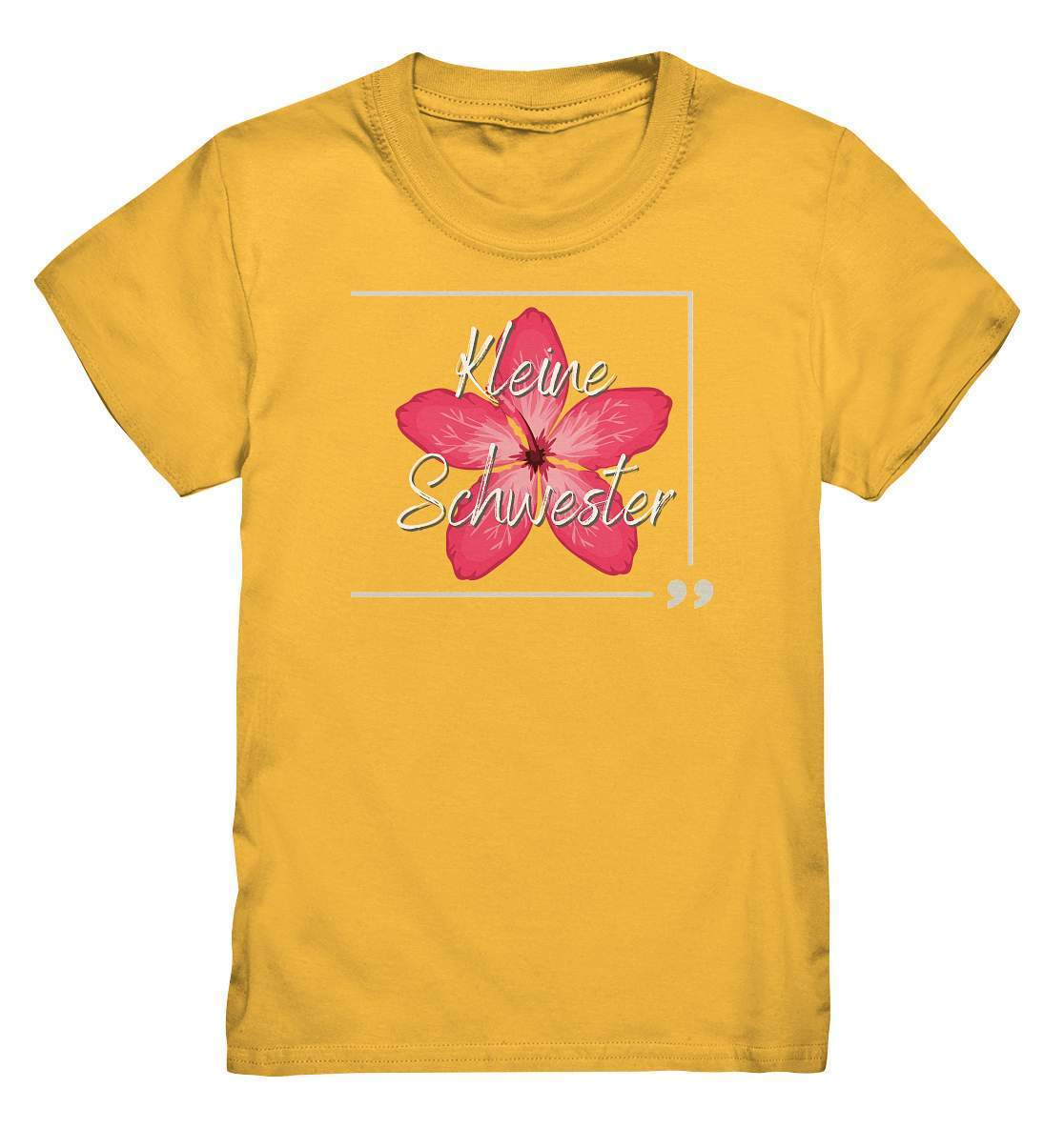 Kinder T-Shirt Geschwisterliebe - Kleine Schwester Blume - Kids Premium Shirt-blume,Geschenk,geschenkidee,geschwister,geschwisterliebe,geschwisteroutfit,hibiskus,Kleine schwester,kleinkind,liebe,lieblingsteil,lil sis,mädchen,perfekte grafik,rote blume,schwester,schwestern,Schwesternliebe,stolze schwester,trendy,wunderschönes Design