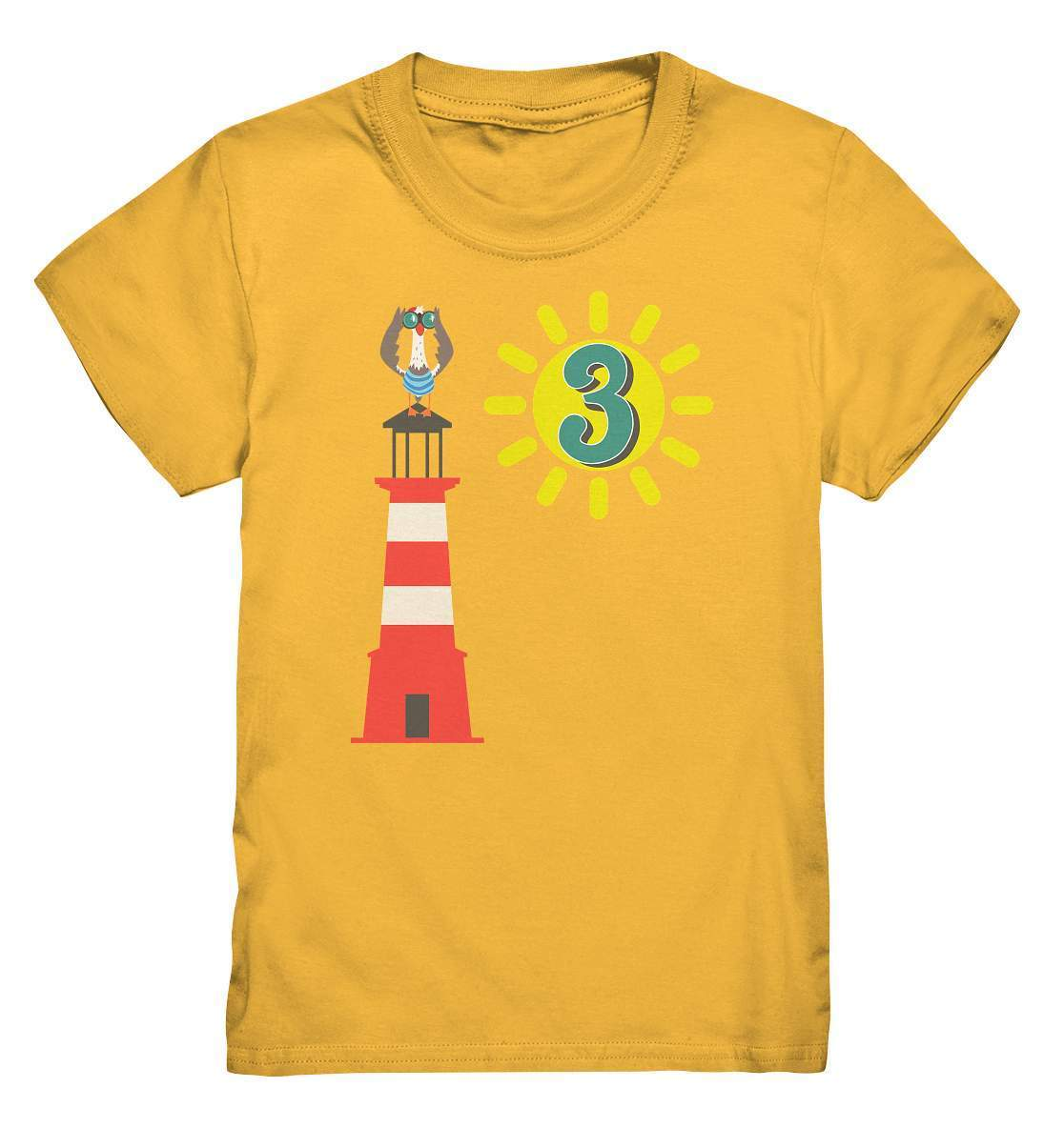 3. Geburtstag Outfit - Maritim Leuchtturm - Kids Premium Shirt-3 Jahre,3.geburtstag,drei Jahre alt,dreijährig,dritter geburtstag,fernglas,geburtstag,Geburtstagsgeschenk,geburtstagsoutfit,jungen,kleinkind,leuchtturm,maritim,mädchen,möwe,seefahrer,sonne,unisex