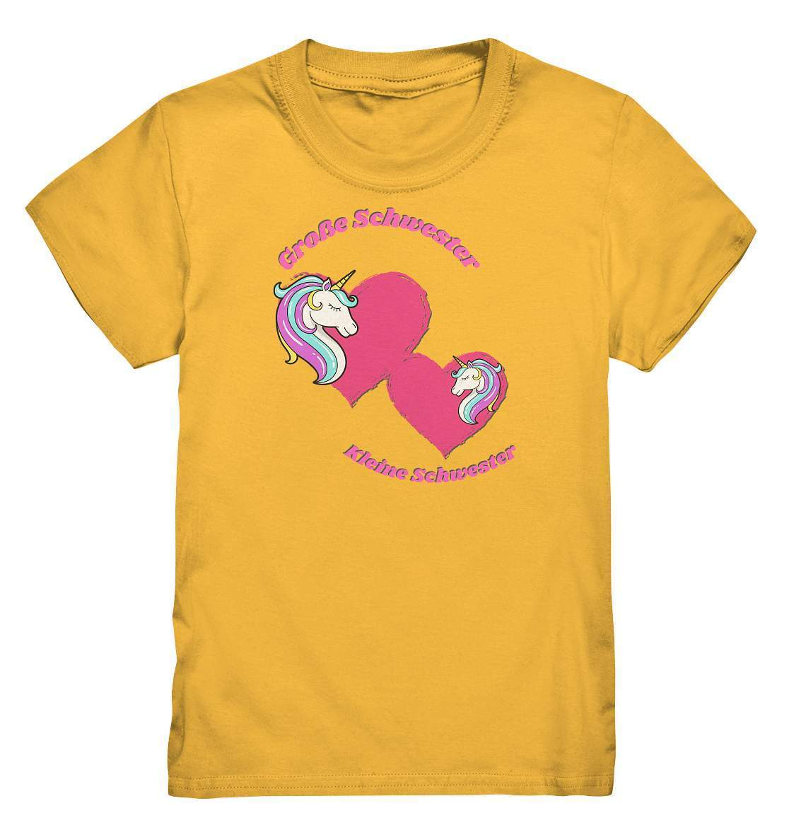 Geschwister Outfit - Schwestern Einhorn - Kids Premium Shirt-einhorn,einhornfan,Geschenk,Geschenkidee,geschwister,geschwisterliebe,große schwester,herz,liebe,lieblingsteil,mädchen,perfekte grafik,schwester,stolze schwester,trendy,unicorn,wunderschönes Design