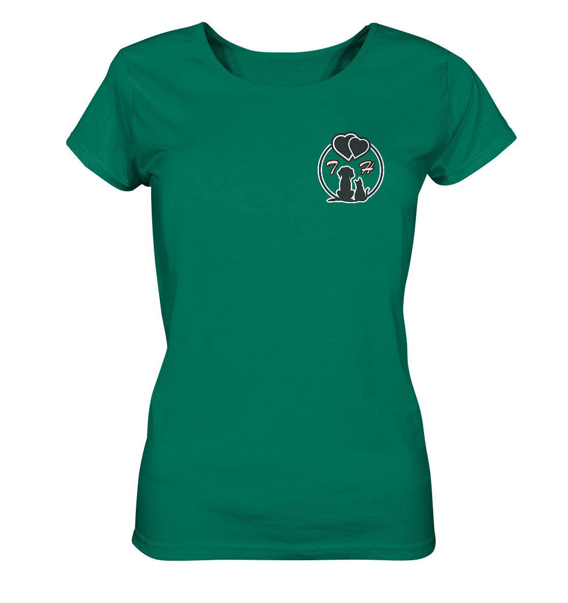 Paar Outfit Hund und Katz mit Initialen personalisiert Buchstaben Name Kombi Shirt Partner - Ladies Organic Shirt