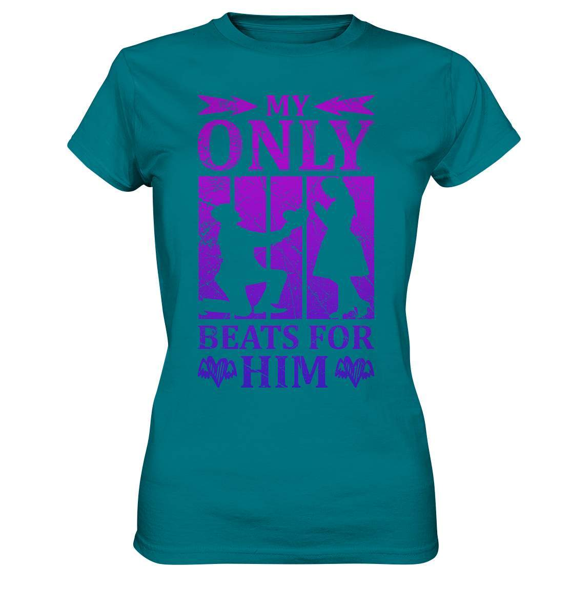 Valentinstag My Only Beats for Him - Ladies Premium Shirt-14 Februar,Anti Valentinstag,be my valentine,frisch verliebt,für verliebte,große Liebe,lover,My Only Beats for Him,tag der verliebten,valentines day,Valentinstag,Valentinstag Geschenk,Valentinstag Ideen