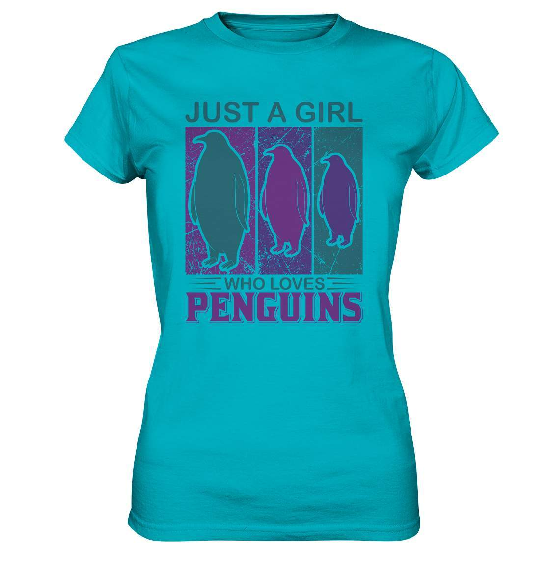 Pinguin Just a Girl who loves Penguins - Ladies Premium Shirt-bild pinguin,humboldt pinguin,Just a Girl who loves Penguins,pinguin,Pinguin Bild,pinguin clipart,pinguin comic,pinguin druck,pinguin shirt,pinguin t-shirt,plitsch platsch pinguin