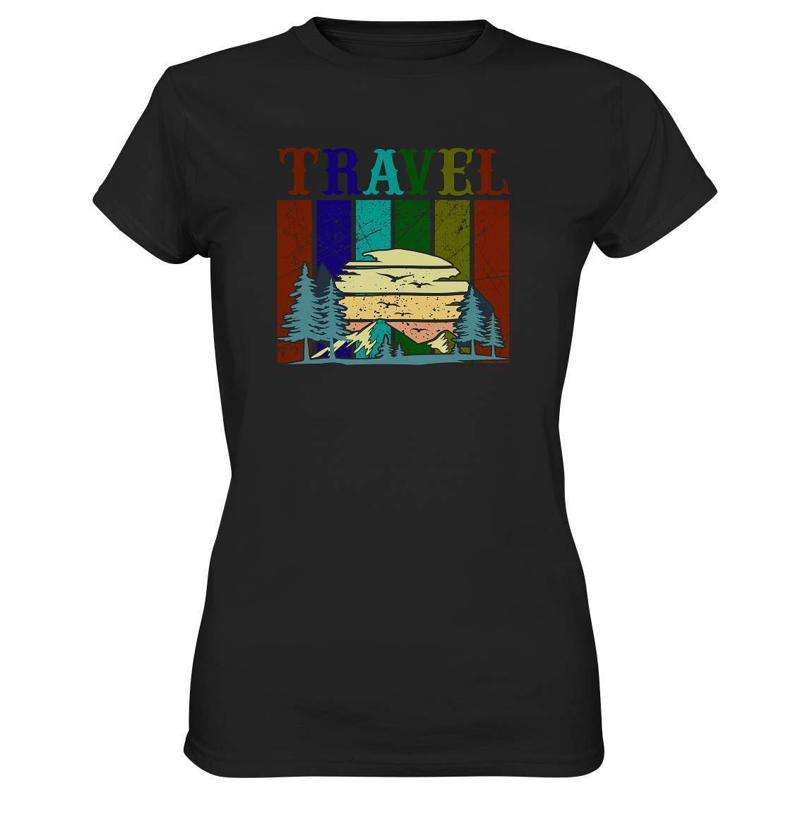 Reiselust Travel Motiv - Ladies Premium Shirt-Abenteuer,berge,camper,camping,norwegen,Reiselust Travel Motiv,Reisen,strand,Vanlife,vanlifer,vanliver,wohnmobil,wohnwagen