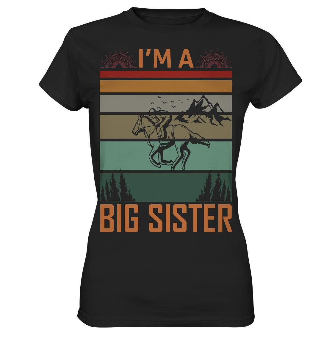 Pferde I'm a big Sister - Ladies Premium Shirt-dressur,dressurpferd,haflinger,I'm a big Sister,pony,ponyhof,reiter,reitsport,reitverein,sattel,springpferd,springreiten