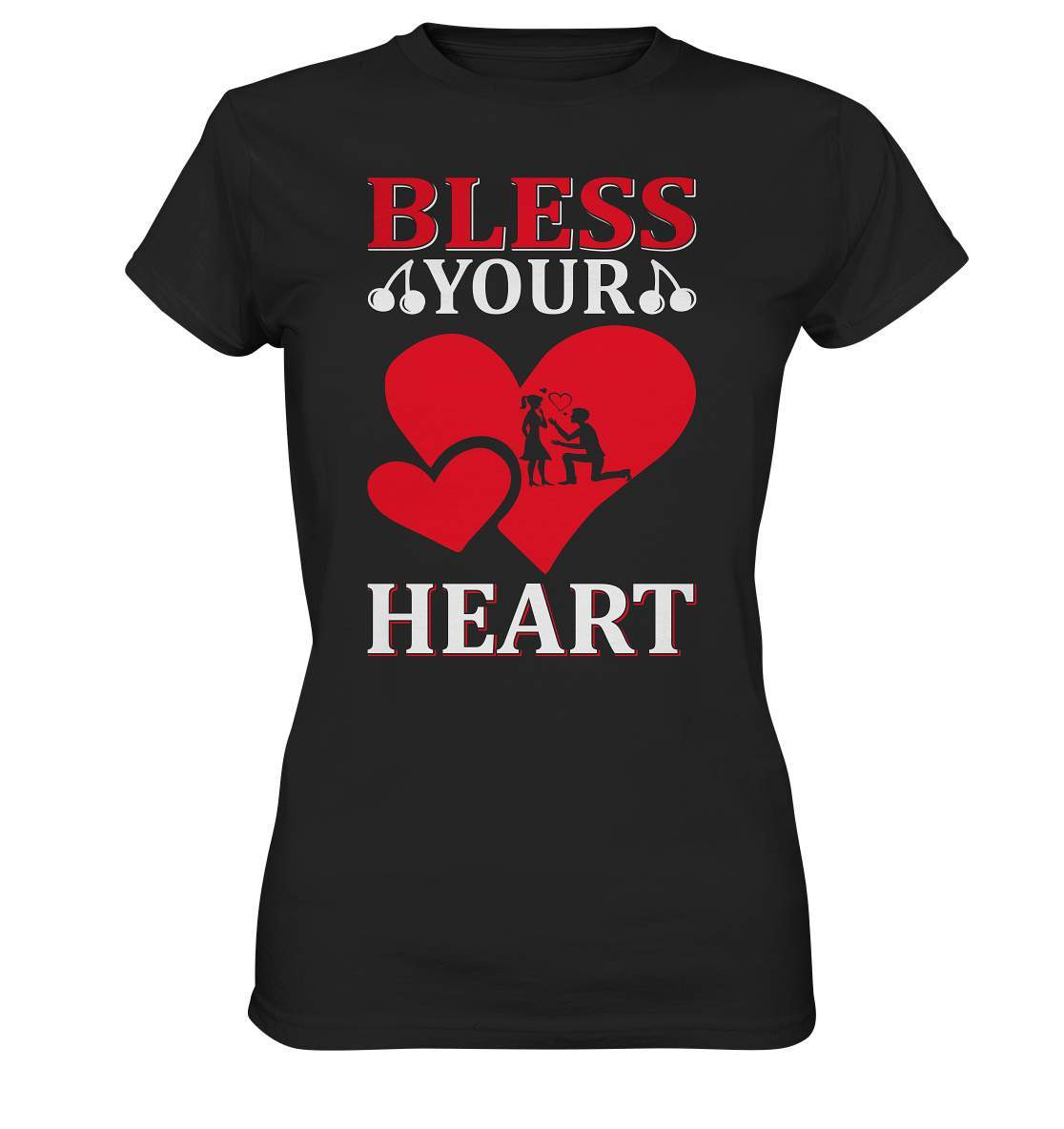 Christliches Geschenk zum Valentinstag mit Aufschrift Bless Your Heart  - Ladies Premium Shirt-14 Februar,be my valentine,bless your heart,couple,große Liebe,Lehrer Valentinstag,lover,tag der verliebten,valentines day,Valentinstag,Valentinstag Geschenk,Valentinstag Ideen,Valentinstag Partnerlook