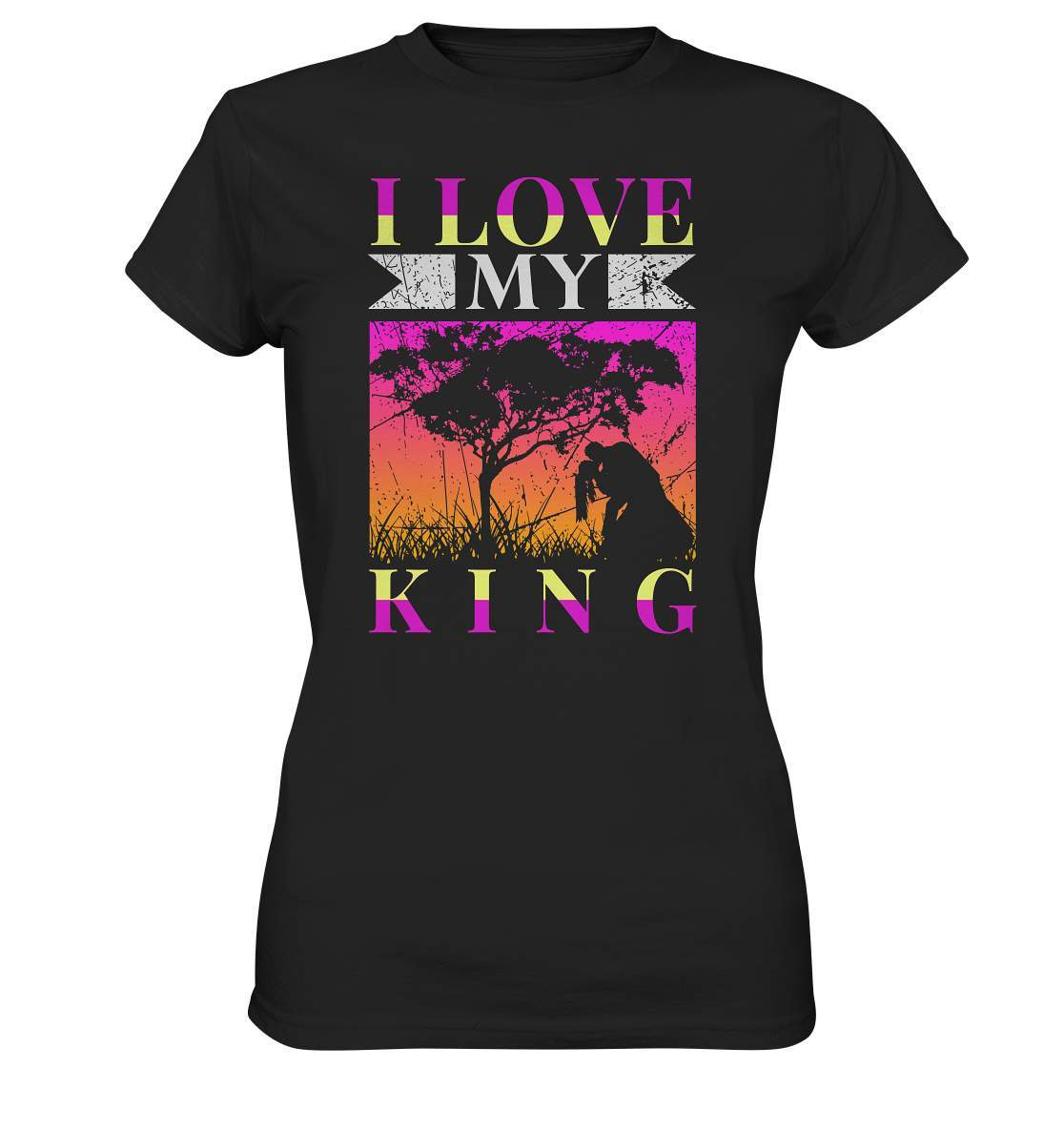 I Love my King Valentinstag - Ladies Premium Shirt-14 Februar,Anti Valentinstag,be my valentine,frisch verliebt,für verliebte,große Liebe,I Love my King,lover,tag der verliebten,valentines day,Valentinstag,Valentinstag Geschenk,Valentinstag Ideen