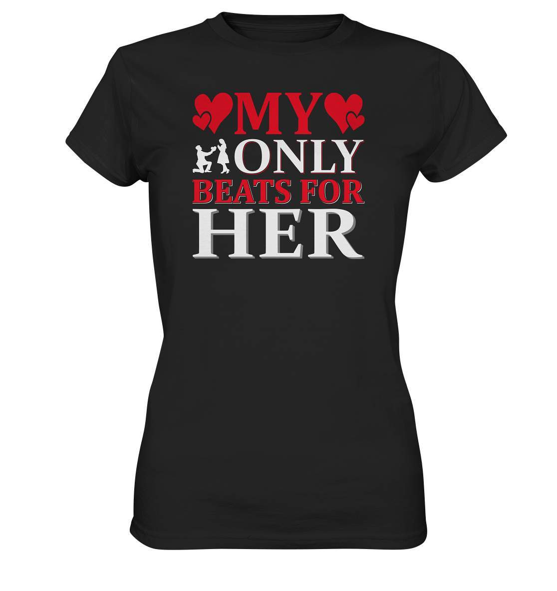 Valentinstag My Only Beats for Her - Ladies Premium Shirt-14 Februar,Anti Valentinstag,be my valentine,frisch verliebt,für verliebte,große Liebe,lover,My Only Beats for her,tag der verliebten,valentines day,Valentinstag,Valentinstag Geschenk,Valentinstag Ideen