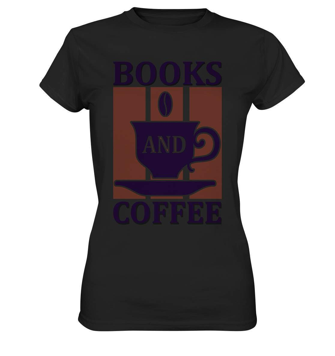 Kaffee Books and Coffee Kaffeeliebhaber - Ladies Premium Shirt-Books and Coffee,coffee t shirt,espresso t shirt,Frühaufsteher,geschenke für kaffeeliebhaber,i like coffee t shirt,kaffee,kaffeejunkie,Kaffeekanne,kaffeeliebhaber geschenk,kaffeesüchtig,langschläfer,Morgenmuffel